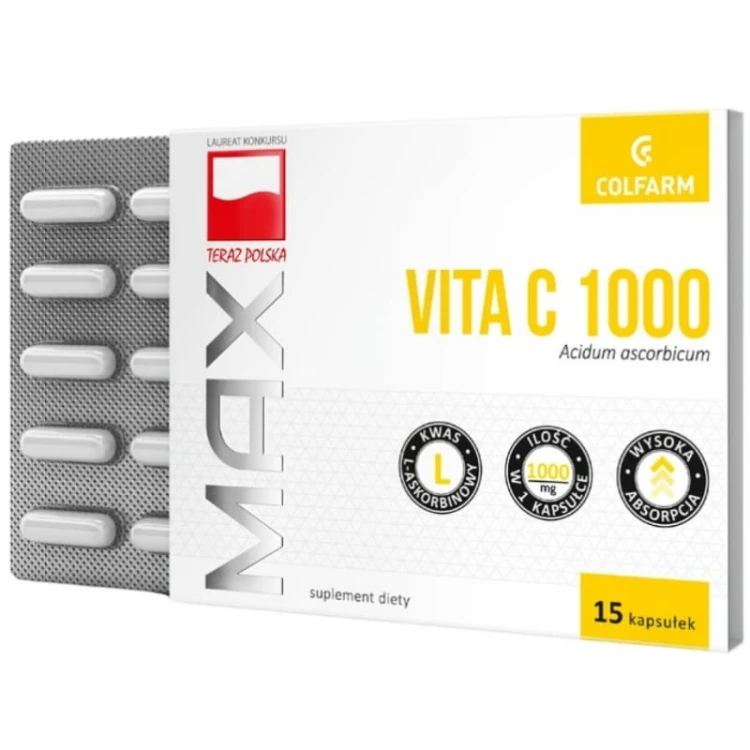 MAX Witamina C 1000mg 15 kaps.