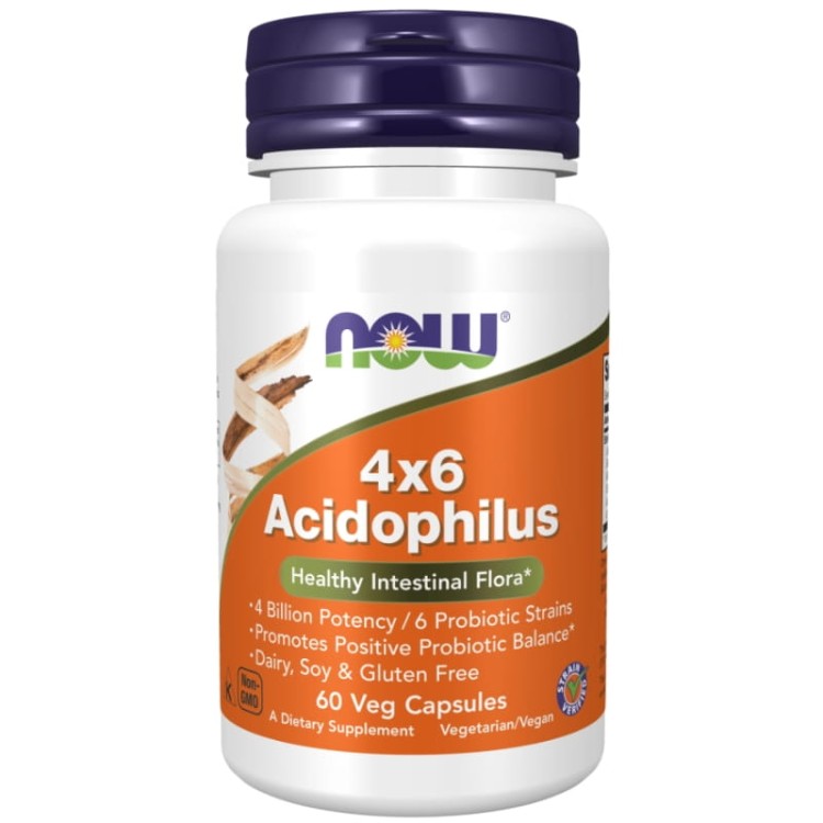 Now Foods Acidophilus 4X6 60 kaps.