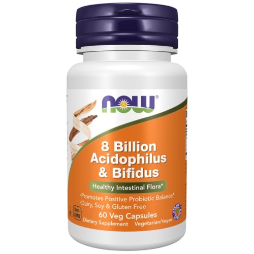 Now Foods 8 Billion Acidophilus &amp; Bifidus 60 kaps.