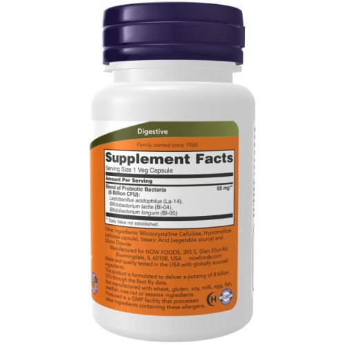 Now Foods 8 Billion Acidophilus &amp; Bifidus 120 kaps