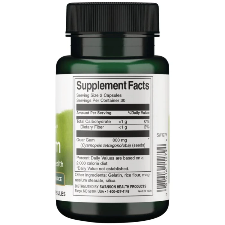 Full Spectrum Guar Gum (Guma Guar) 400mg 60 kaps.
