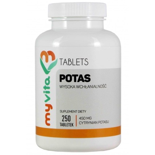 Potas (cytrynian) 450mg 250 tabl.