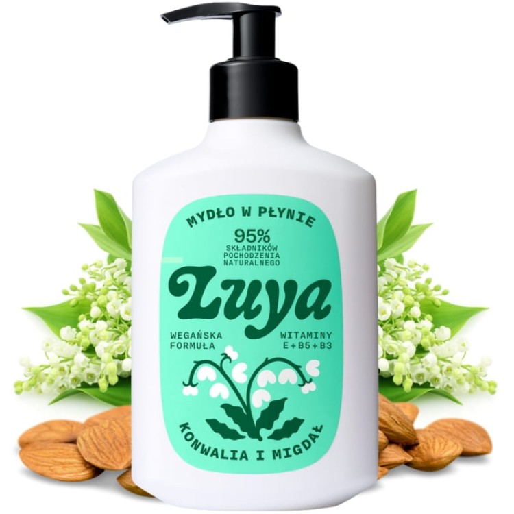 Naturalne Mydło w płynie do rąk Konwalia i Migdał LUYA 400ml