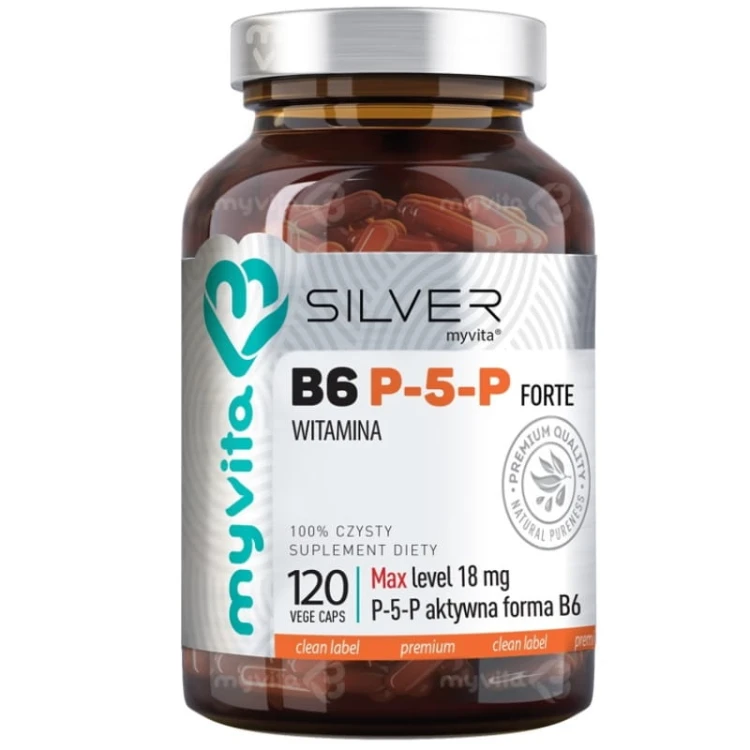 Silver Pure 100% Witamina B6 P5P Forte 120 kaps.