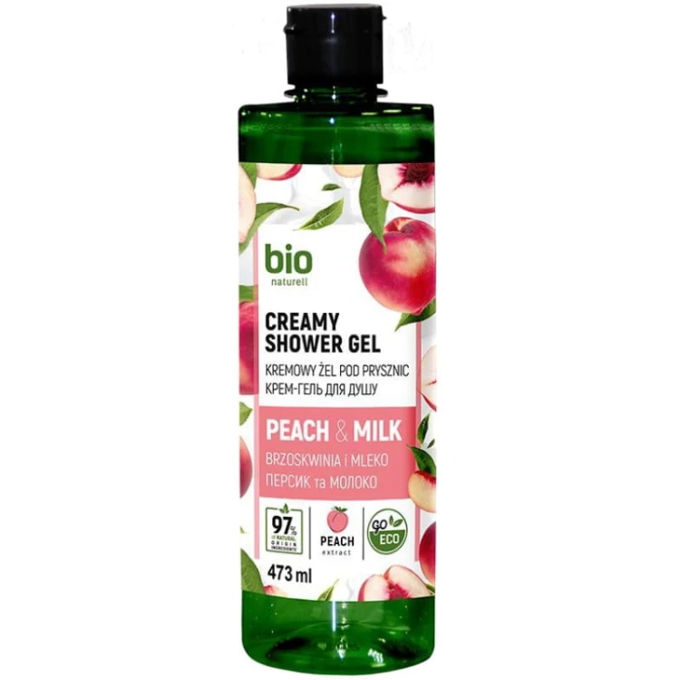 Bio Naturell Kremowy Żel pod prysznic Brzoskwiania i Mleko 473ml