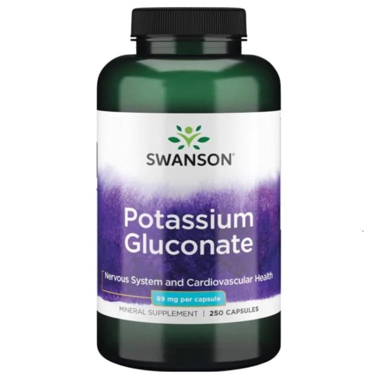 Potassium Gluconate (Potas z glukonianu potasu) 99mg 250kaps.