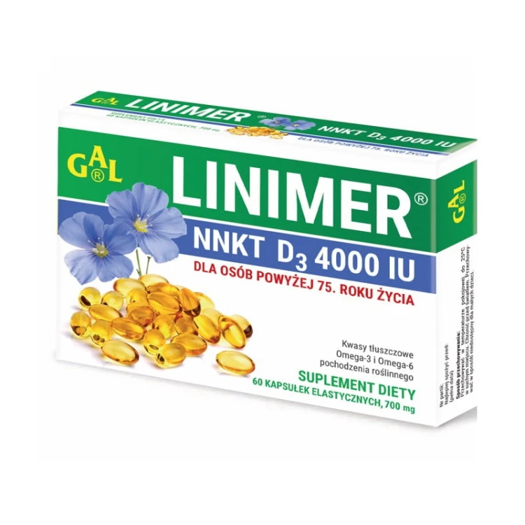 Linimer NNKT D3 4000IU 60 kaps.