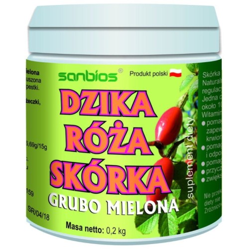 Dzika róża skórka grubio mielona 200g