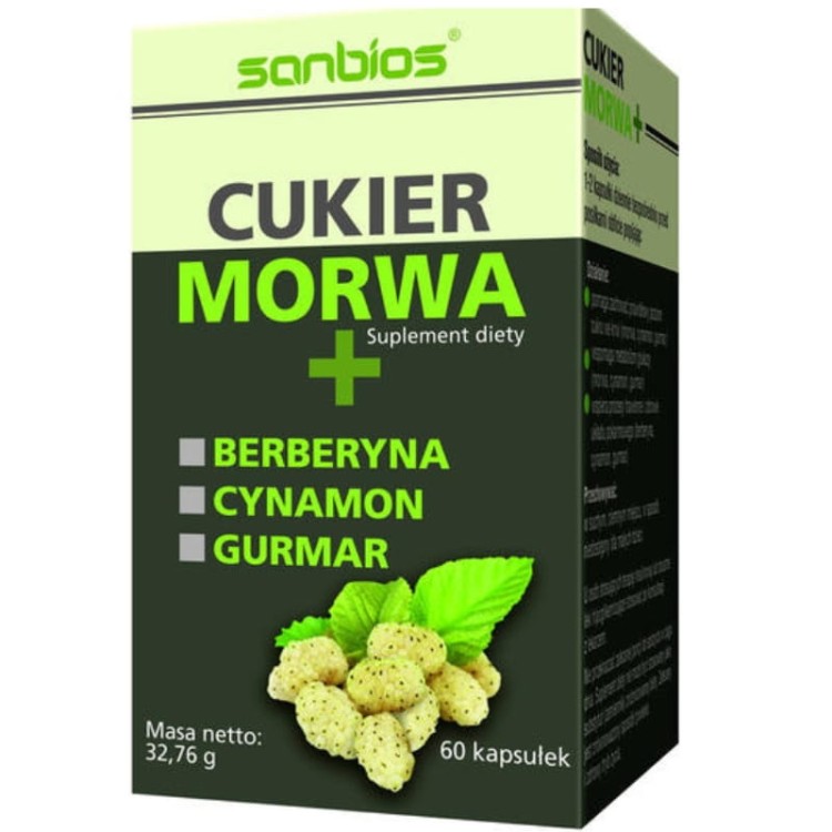 Cukier Morwa+ (Berberyna Cynamon Gurmar) 60 kaps.